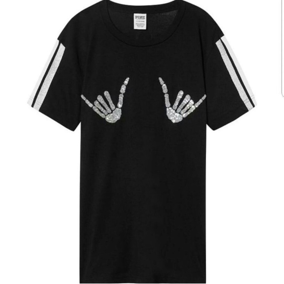 PINK Victoria's Secret Tops - BLING campus short sleeve tee